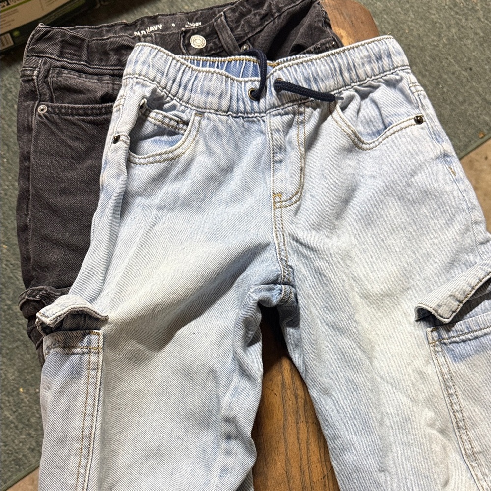 Cat & Jack Kids Jeans Set - Black and Light Blue